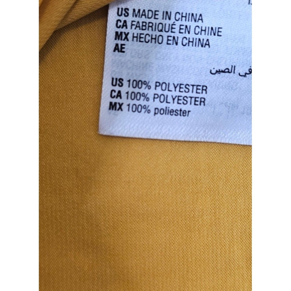 Alfani Womens Sleeveless V-Neck Blouse Mustard Yellow Soft Satin Top XL - Picture 4 of 8